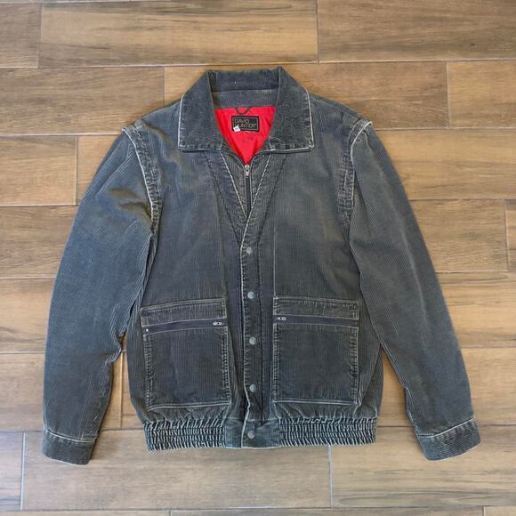 60s-80s Vintage David Hunter Corduroy Bomber Jacket Size 42 - Picture 1 of 8